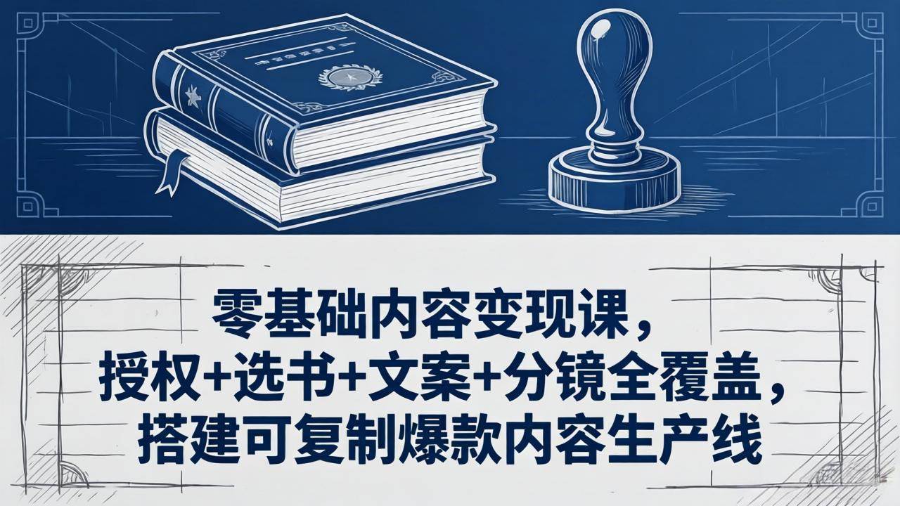 （18243期）零基础内容变现课，授权+选书+文案+分镜全覆盖，搭建可复制爆款内容生产线-小灰云创
