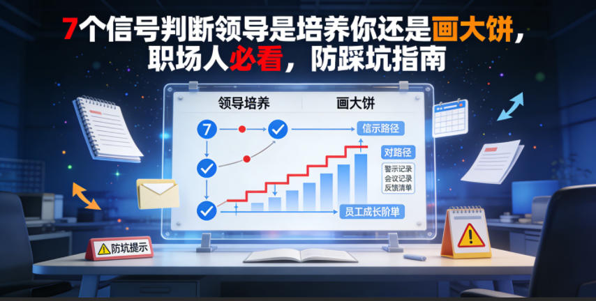付费文章:7个信号判断领导是培养你还是画大饼,职场人必看,防踩坑指南-小灰云创