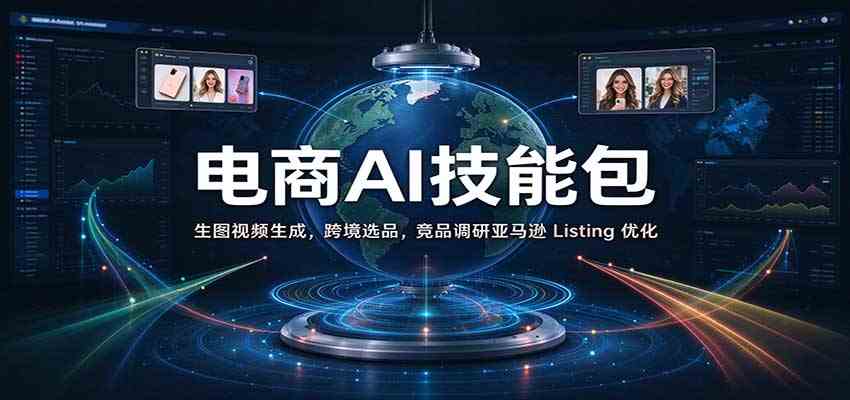 电商AI技能包:生图视频生成,跨境选品,竞品调研亚马逊 Listing 优化-小灰云创