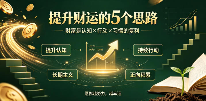 付费文章:提升财运的5个思路——财富是认知x行动x习惯的复利,愿你越努力,越幸运-小灰云创