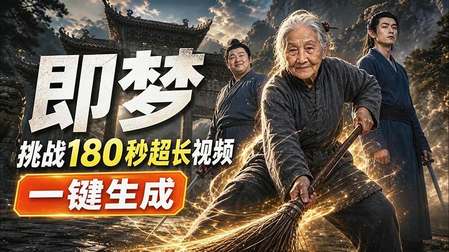 (20112期)即梦挑战180秒超长视频!一键生成3分钟电影?完整制作流程详细分享!-小灰云创