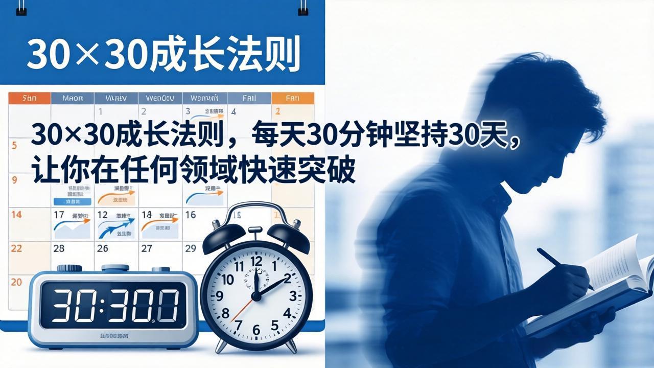 付费文章：30×30成长法则，每天30分钟坚持30天，让你在任何领域快速突破 - 小灰云创-小灰云创