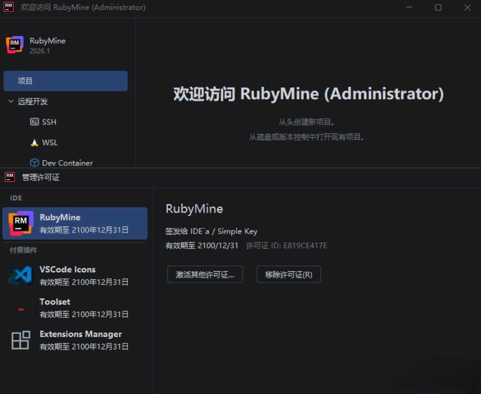 RubyMine v2026.1.0.0 高级版 - 小灰云创-小灰云创