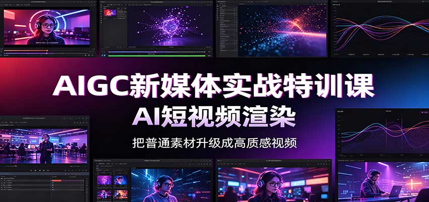 AIGC新媒体实战特训课:工具入门实操,AI短视频渲染,数字人商业视频制作-小灰云创