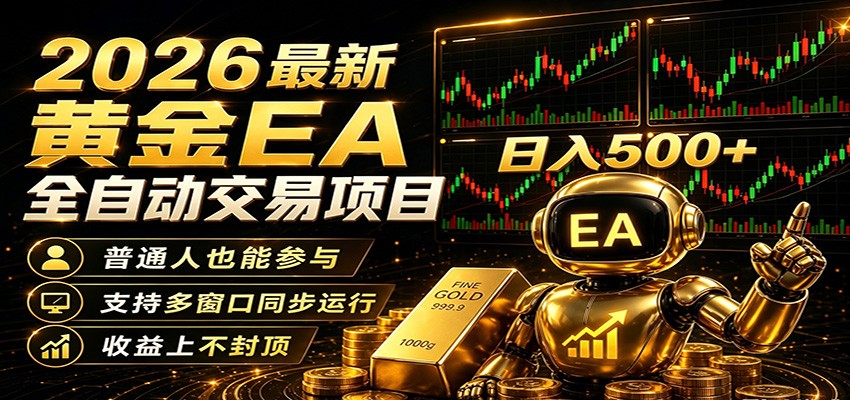 2026黄金EA全自动量化,零技术·全自动·收益上不封顶,低门槛日入500+-小灰云创