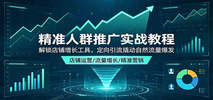 精准人群推广实战教程：解锁店铺增长工具，定向引流撬动自然流量爆发-小灰云创