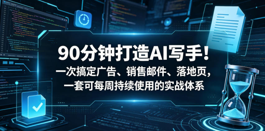 90分钟打造AI写手！一次搞定广告、销售邮件、落地页，一套可每周持续使用的实战体系【原创双语字幕】-小灰云创