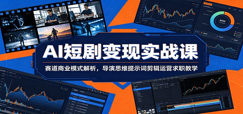 AI短剧变现实战课：赛道商业模式解析，导演思维提示词剪辑运营求职教学-小灰云创