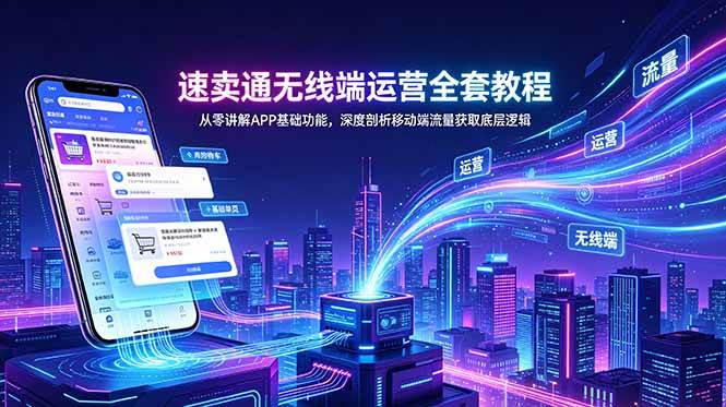 （18904期）速卖通无线端运营全套教程，从零讲解APP基础功能，深度剖析移动端流量获取底层逻辑-小灰云创