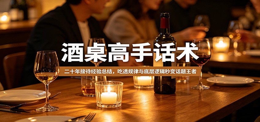 酒桌高手话术：二十年接待经验总结，吃透规律与底层逻辑秒变话题王者 - 小灰云创-小灰云创