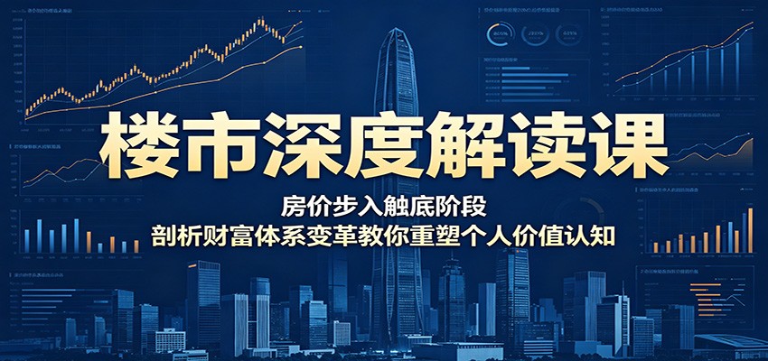 楼市深度解读课：房价步入触底阶段，剖析财富体系变革教你重塑个人价值认知-小灰云创