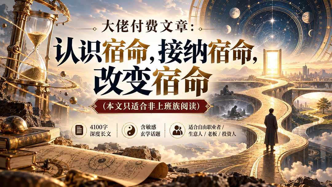 (20673期)【无水印】大佬付费文章:认识宿命,接纳宿命,改变宿命(本文只适合非上班族阅读)-小灰云创