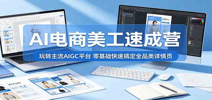 AI电商美工速成营：玩转主流AIGC平台，零基础快速搞定全品类详情页-小灰云创