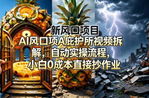 新风口项目AI庇护所视频拆解，自动实操流程，小白0成本直接抄作业-小灰云创