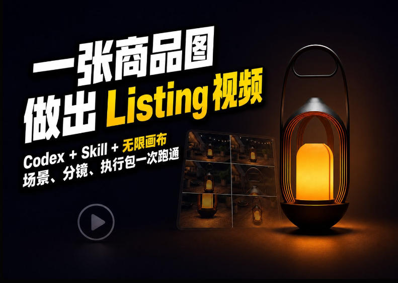 Codex+无限画布,把一张商品图变成可执行的Amazon Listing视频-小灰云创