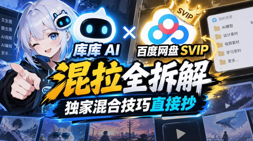 库库AI×百度网盘SVIP混拉全拆解，独家混合技巧直接抄-小灰云创