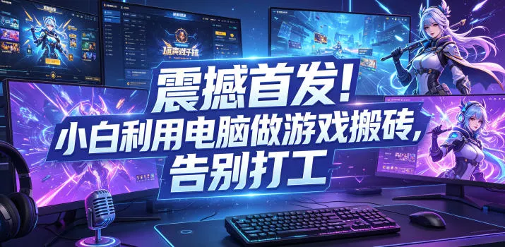 震撼首发!小白利用电脑做游戏搬砖,告别打工【揭秘】-小灰云创