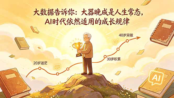 付费文章：大数据告诉你：大器晚成是人生常态，AI 时代依然适用的成长规律-小灰云创