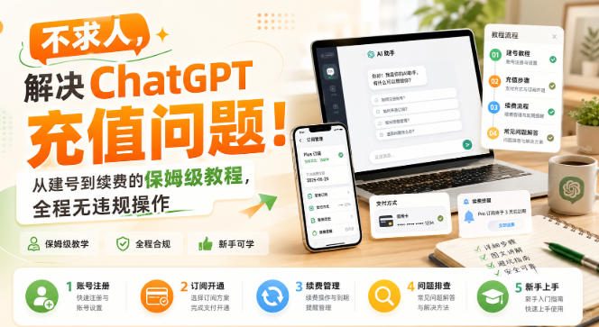不求人，解决ChatGPT充值问题！从建号到续费的保姆级教程，全程无违规操作-小灰云创