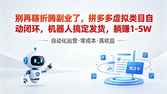 （18540期）深耕拼多多虚拟类目多年，分享长久稳定矩阵运营思路，普通人实操日入1K+-小灰云创