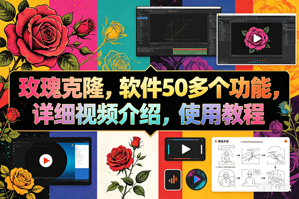 （18093期）玫瑰克隆工具，ai智能体软件，自媒体神器，一键爆款，60多个功能详细教程-小灰云创