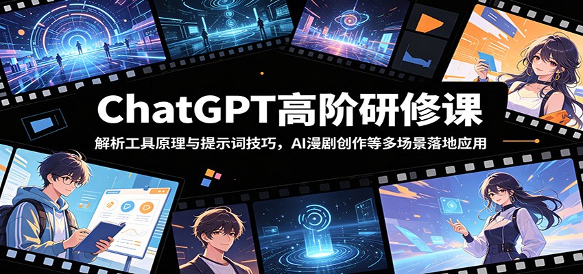 ChatGPT高阶研修课:解析工具原理与提示词技巧,AI漫剧创作等多场景落地应用-小灰云创