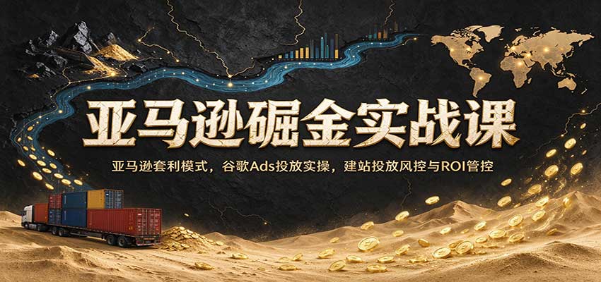 亚马逊掘金实战课：亚马逊套利模式，谷歌Ads投放实操，建站投放风控与ROI管控-小灰云创