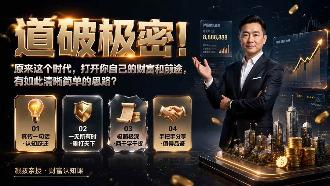 （19661期）付费文章：道破极密！原来这个时代，打开你自己的财富和前途，有如此清晰简单的思路？-小灰云创