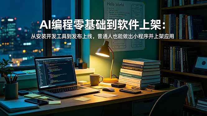 （19109期）AI编程零基础到软件上架：从安装开发工具到发布上线，普通人也能做出小程序并上架应用商店-小灰云创