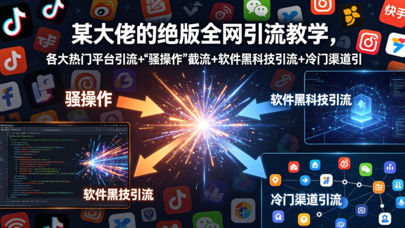 某大佬的绝版全网引流教学，各大热门平台引流+-小灰云创