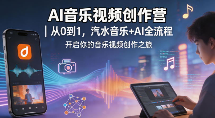 AI音乐视频创作营｜从0到1，汽水音乐+AI全流程，开启你的音乐视频创作之旅-小灰云创