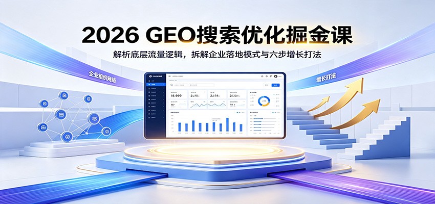 2026 GEO搜索优化掘金课：解析底层流量逻辑，拆解企业落地模式与六步增长打法-小灰云创