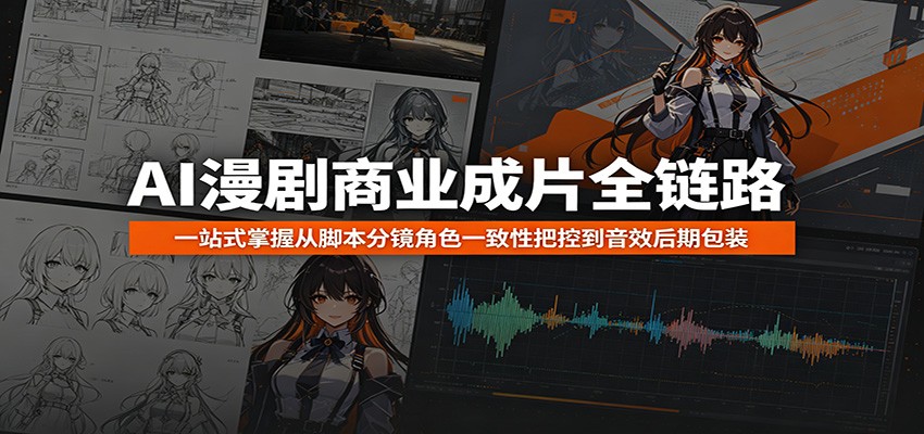 AI漫剧商业成片全链路:一站式掌握从脚本分镜角色一致性把控到音效后期包装-小灰云创