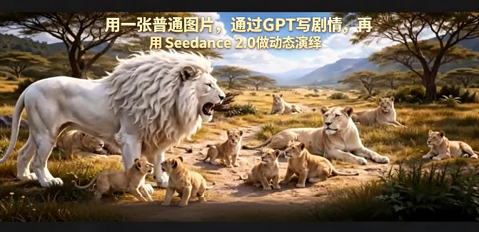 用一张普通图片，通过GPT写剧情，再用Seedance 2.0做动态演绎，居然能生成迪士尼风格搞笑动画-小灰云创