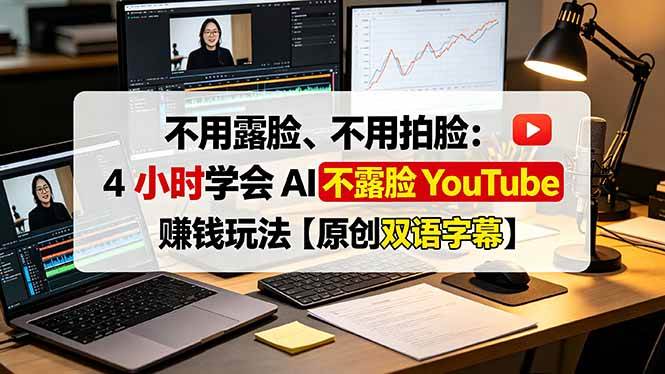 （19161期）不用露脸、不用拍脸：4 小时学会 AI 不露脸 YouTube 赚钱玩法【原创双语字幕】-小灰云创