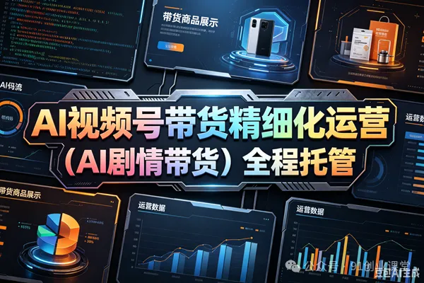 （AI剧情带货）视频号精细化代运营，历时两个月研究测试的新玩法，社裙免费参加-小灰云创