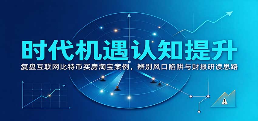 时代机遇认知提升：复盘互联网比特币买房淘宝案例，辨别风口陷阱与财报研读思路-小灰云创