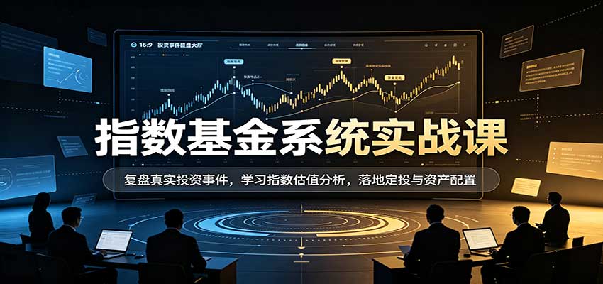 指数基金系统实战课：复盘真实投资事件，学习指数估值分析，落地定投与资产配置-小灰云创