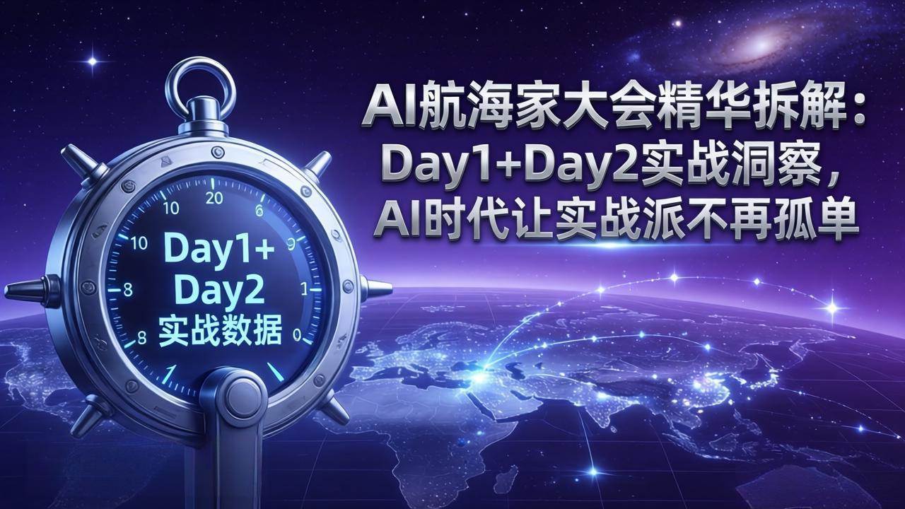 （17867期）AI航海家大会精华拆解：Day1+Day2实战洞察，AI时代让实战派不再孤单-小灰云创