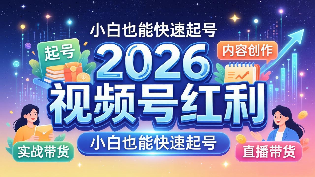 2026视频号红利实战营，大佬亲授起号、内容、直播、IP、投流、私域、矩阵全套落地打法-小灰云创