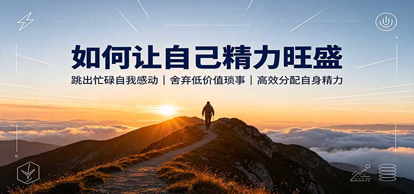 如何让自己精力旺盛:跳出忙碌自我感动,舍弃低价值琐事,高效分配自身精力-小灰云创
