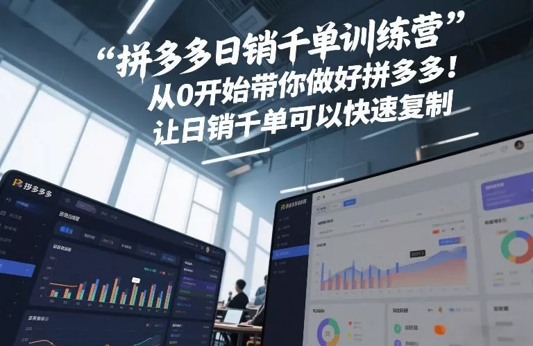 拼多多日销千单训练营，从0开始带你做好拼多多，让日销千单可以快速复制(更新26年8月)-小灰云创
