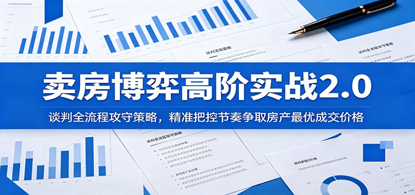 卖房博弈高阶实战2.0:谈判全流程攻守策略,精准把控节奏争取房产最优成交价格-小灰云创