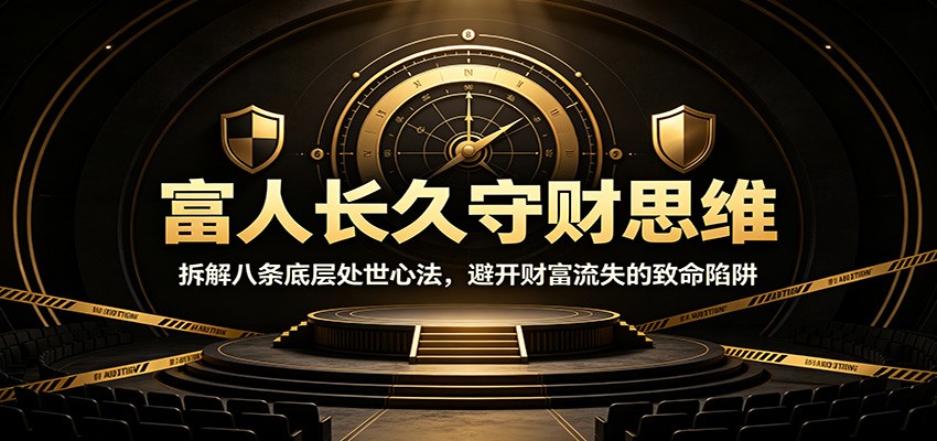 富人长久守财思维：拆解八条底层处世心法，避开财富流失的致命陷阱-小灰云创