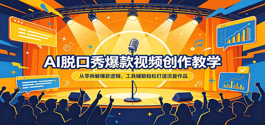 AI脱口秀爆款视频创作教学：从零拆解爆款逻辑，工具辅助轻松打造流量作品 - 小灰云创-小灰云创