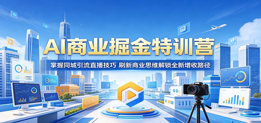 AI商业掘金特训营：掌握同城引流直播技巧，刷新商业思维解锁全新增收路径-小灰云创