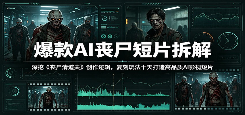 爆款AI丧尸短片拆解：深挖《丧尸清道夫》创作逻辑，复刻玩法快速打造高品质AI影视短片-小灰云创