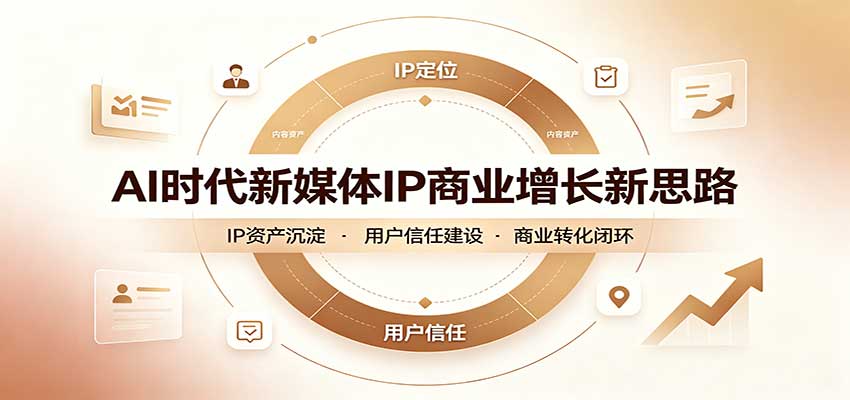 AI时代新媒体IP商业增长新思路：摒弃复杂运营套路，用极简思维打通获客路径-小灰云创