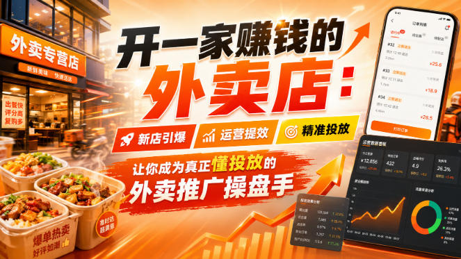 开一家賺钱的外卖店：新店引爆·运营提效·精准投放，让你成为真正懂投放的外卖推广操盘手-小灰云创