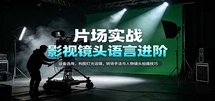 影视镜头语言进阶：设备选用，构图灯光运镜，转场手法与人物镜头拍摄技巧-小灰云创